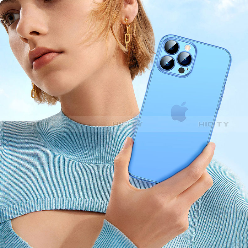 Handyhülle Hülle Ultra Dünn Schutzhülle Hartschalen Tasche Durchsichtig Transparent Matt QC1 für Apple iPhone 15 Pro