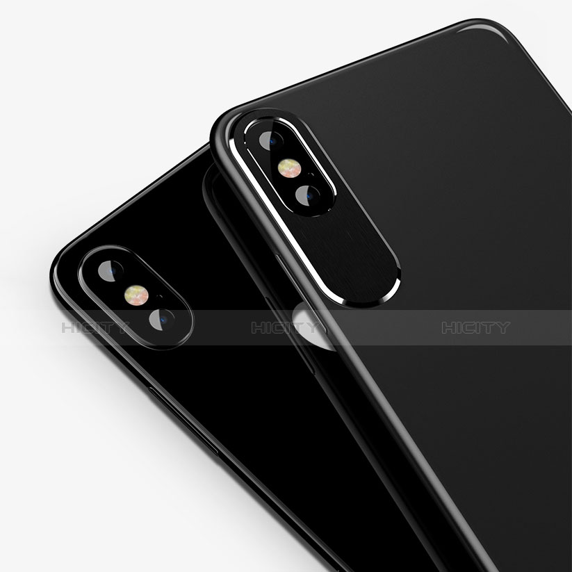 Handyhülle Hülle Ultra Dünn Schutzhülle Matt für Apple iPhone X Schwarz groß