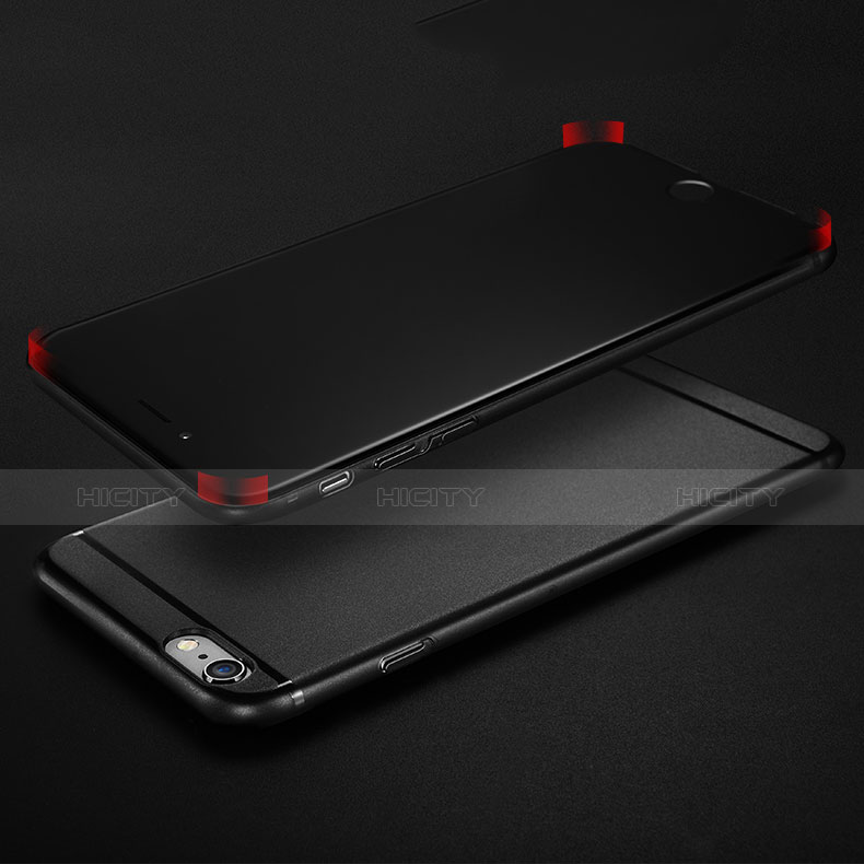 Handyhülle Hülle Ultra Dünn Schutzhülle Matt U01 für Apple iPhone 6 Plus Schwarz groß