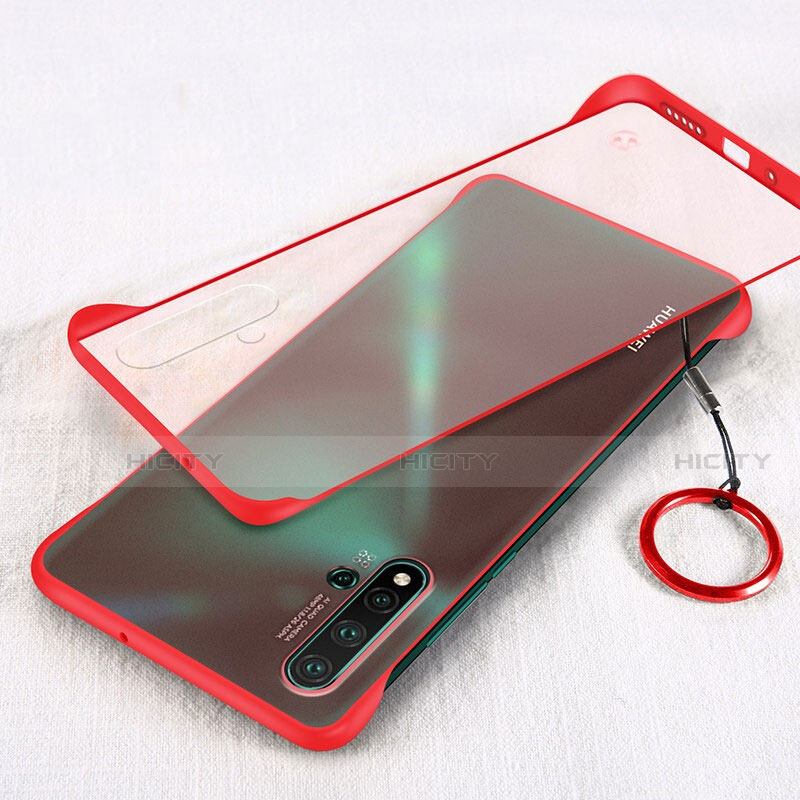 Handyhülle Hülle Ultra Dünn Schutzhülle Tasche Durchsichtig Transparent Matt U01 für Huawei Nova 5 Rot Plus