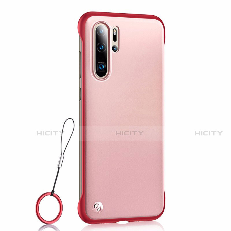 Handyhülle Hülle Ultra Dünn Schutzhülle Tasche Durchsichtig Transparent Matt U01 für Huawei P30 Pro New Edition Rot