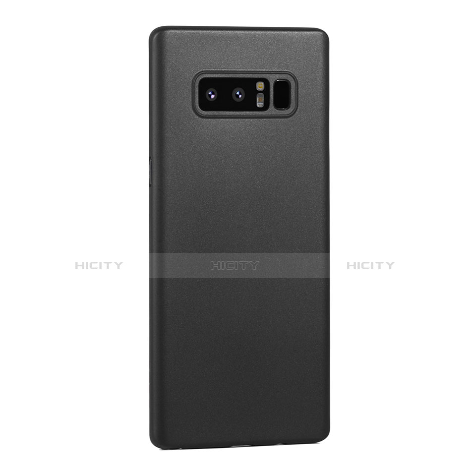 Handyhülle Hülle Ultra Dünn Schutzhülle Tasche Durchsichtig Transparent Matt U01 für Samsung Galaxy Note 8 Duos N950F Schwarz