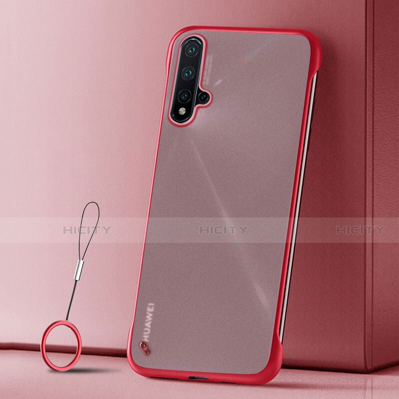 Handyhülle Hülle Ultra Dünn Schutzhülle Tasche Durchsichtig Transparent Matt U02 für Huawei Nova 5 Pro Rot