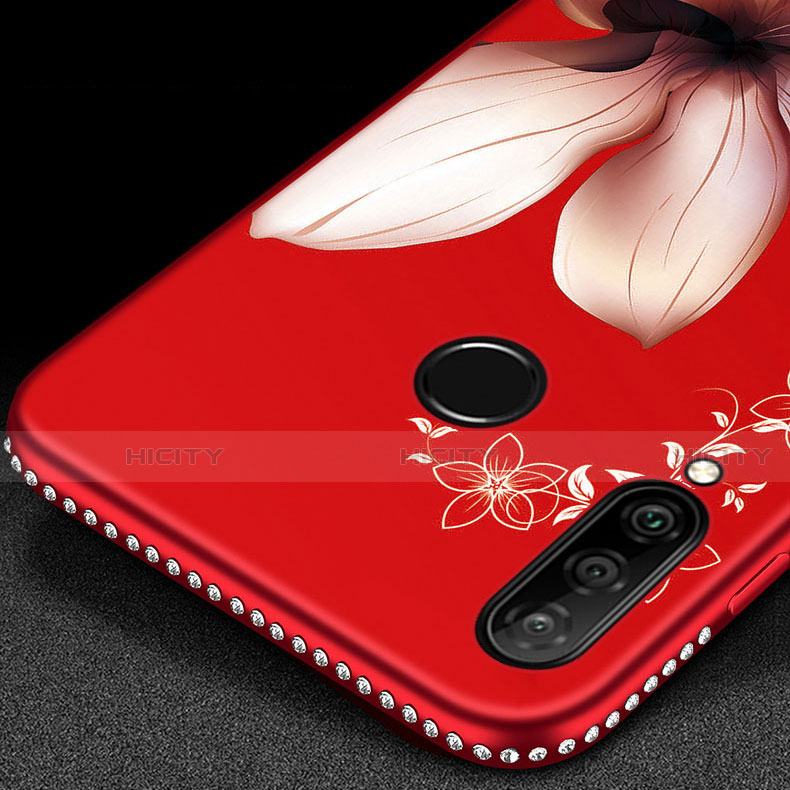 Handyhülle Silikon Hülle Gummi Schutzhülle Blumen für Huawei Honor 20i