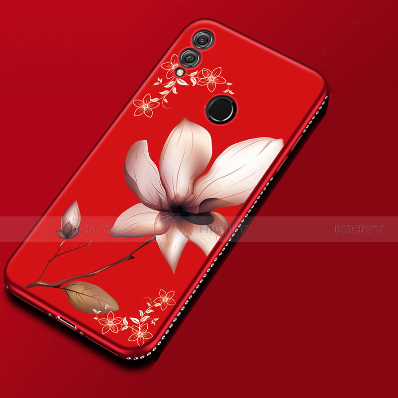 Handyhülle Silikon Hülle Gummi Schutzhülle Blumen für Huawei Honor 8X groß