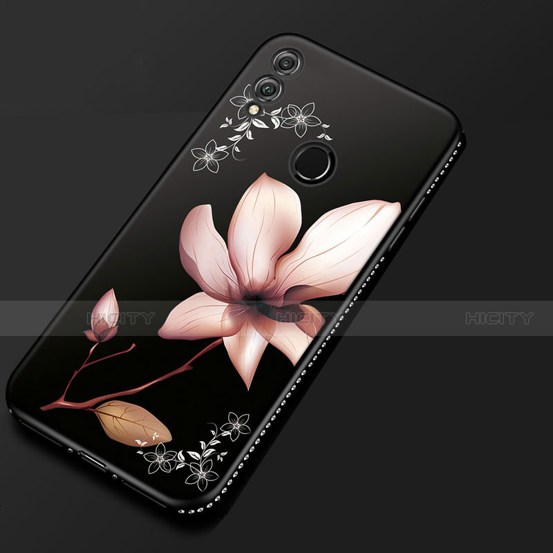 Handyhülle Silikon Hülle Gummi Schutzhülle Blumen für Huawei Honor 8X Rosa