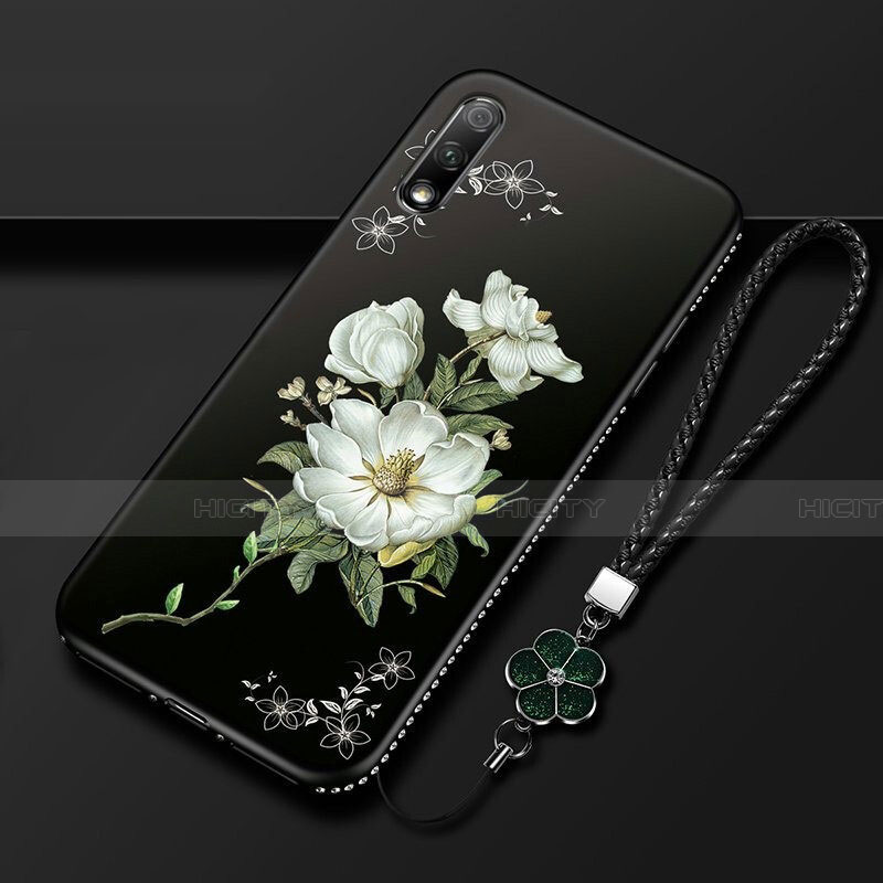 Handyhülle Silikon Hülle Gummi Schutzhülle Blumen für Huawei Honor 9X groß