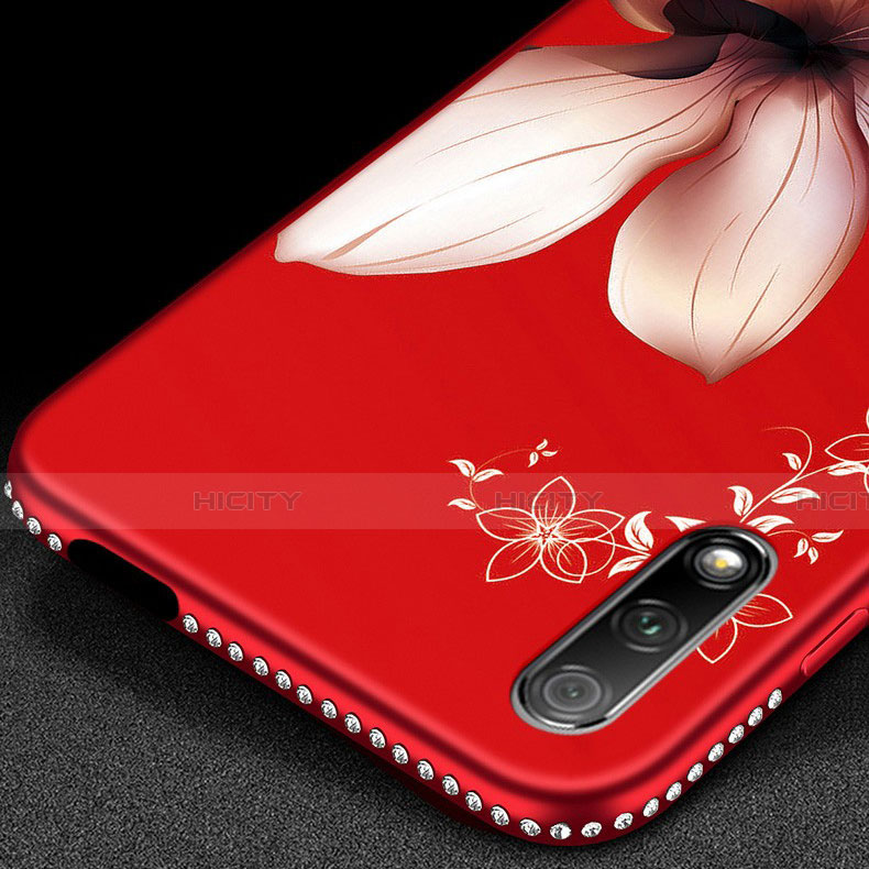 Handyhülle Silikon Hülle Gummi Schutzhülle Blumen für Huawei Honor 9X groß