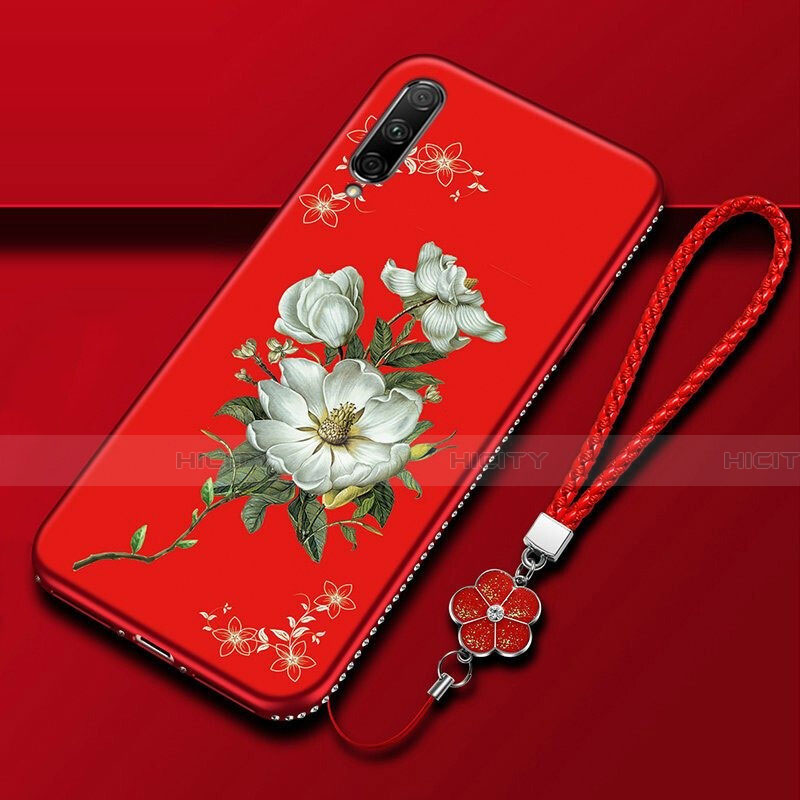 Handyhülle Silikon Hülle Gummi Schutzhülle Blumen für Huawei Honor 9X Pro groß