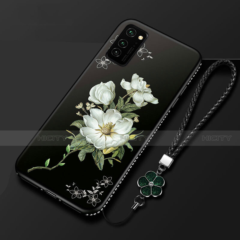 Handyhülle Silikon Hülle Gummi Schutzhülle Blumen für Huawei Honor V30 Pro 5G