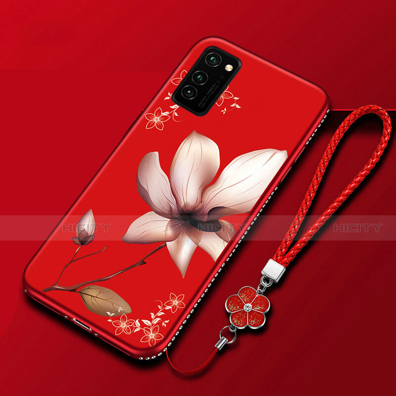 Handyhülle Silikon Hülle Gummi Schutzhülle Blumen für Huawei Honor V30 Pro 5G