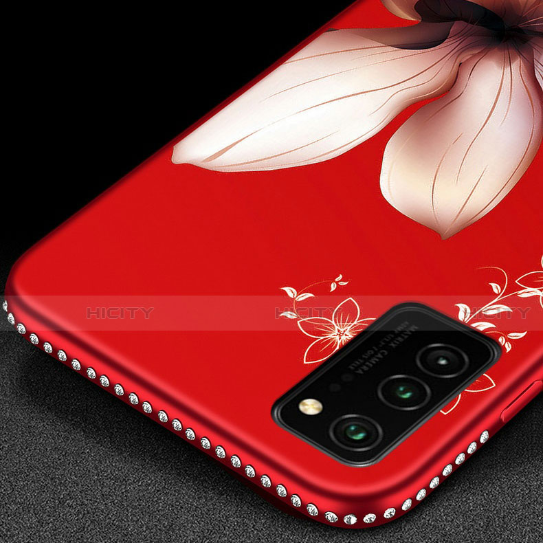 Handyhülle Silikon Hülle Gummi Schutzhülle Blumen für Huawei Honor View 30 5G groß