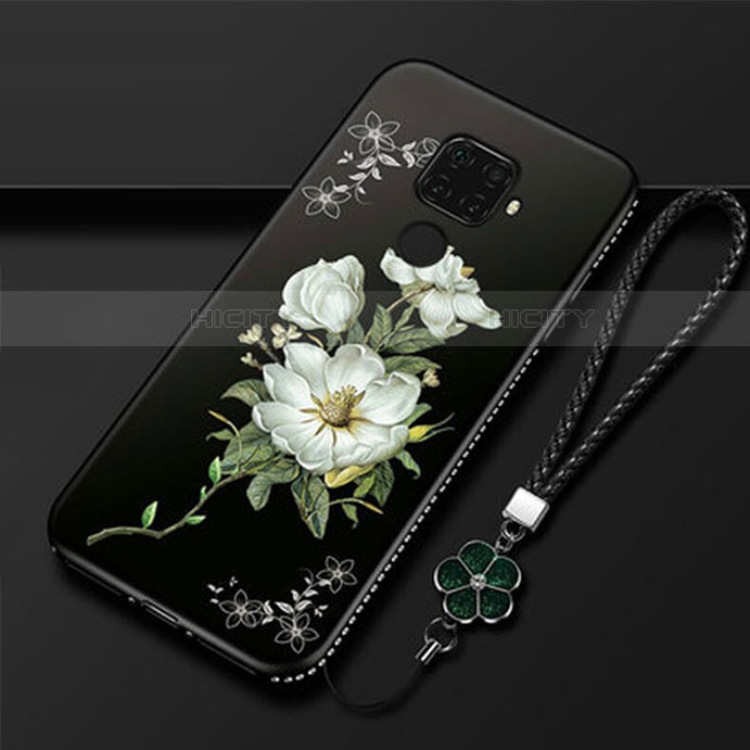 Handyhülle Silikon Hülle Gummi Schutzhülle Blumen für Huawei Nova 5z