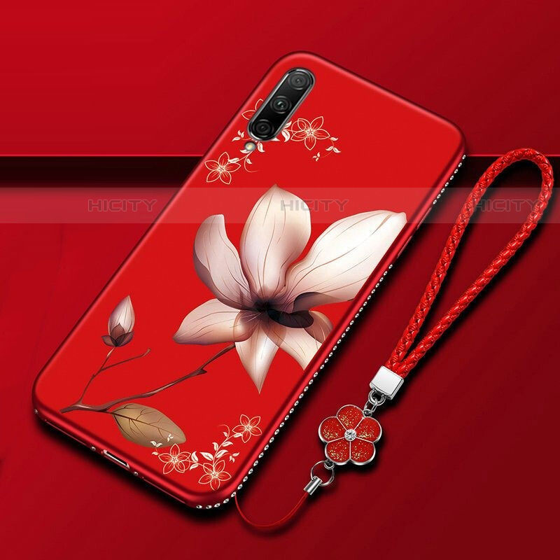 Handyhülle Silikon Hülle Gummi Schutzhülle Blumen für Huawei P Smart Pro (2019)