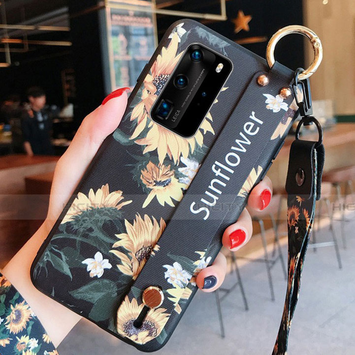 Handyhülle Silikon Hülle Gummi Schutzhülle Blumen für Huawei P40 Pro