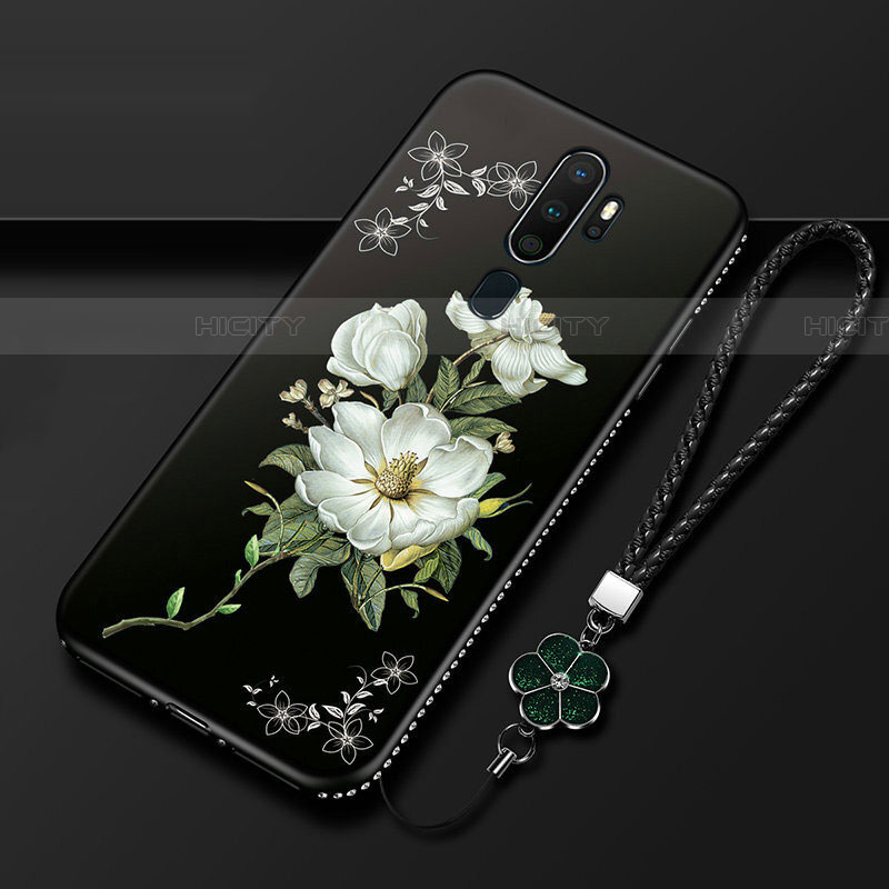 Handyhülle Silikon Hülle Gummi Schutzhülle Blumen für Oppo A11