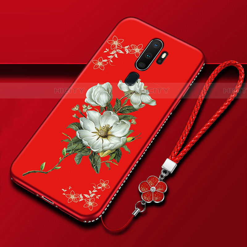 Handyhülle Silikon Hülle Gummi Schutzhülle Blumen für Oppo A11