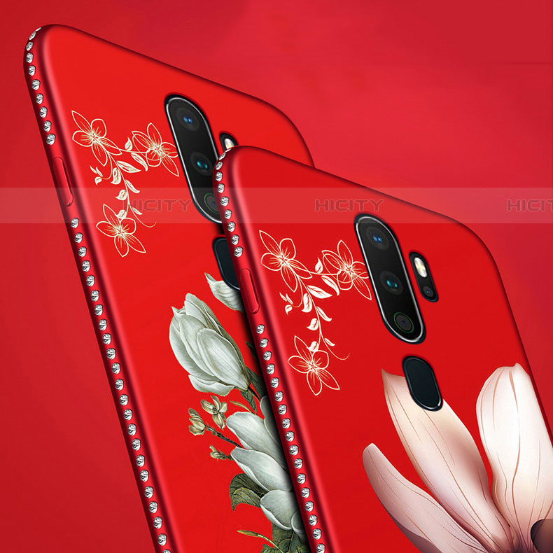 Handyhülle Silikon Hülle Gummi Schutzhülle Blumen für Oppo A9 (2020)