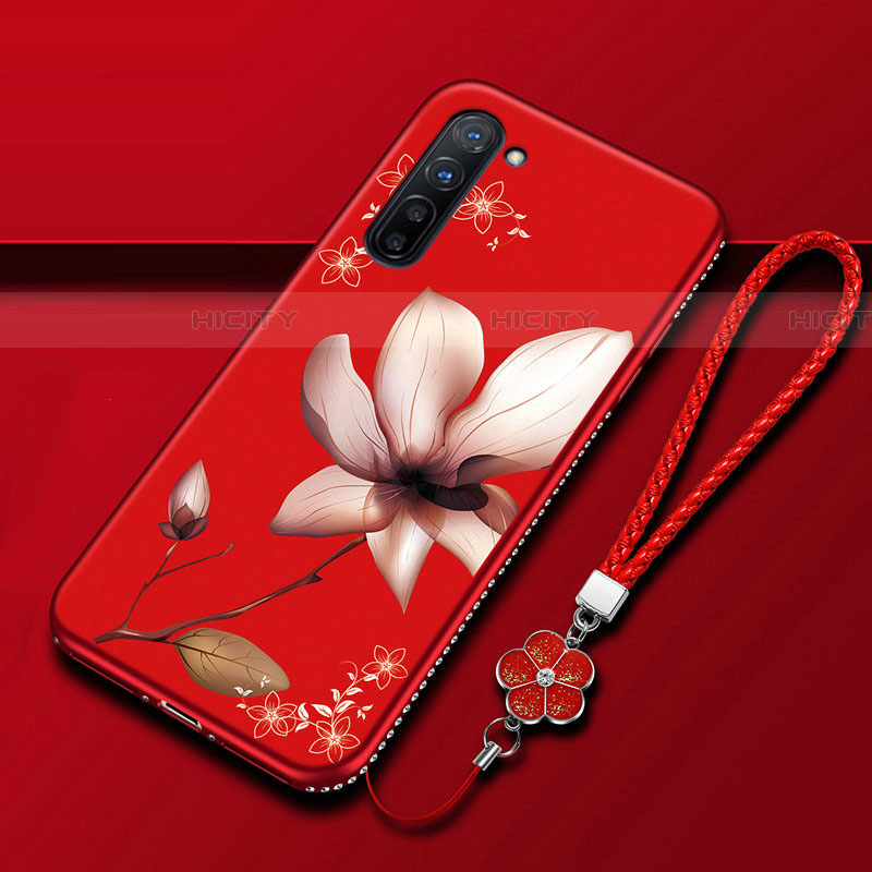 Handyhülle Silikon Hülle Gummi Schutzhülle Blumen für Oppo Find X2 Lite