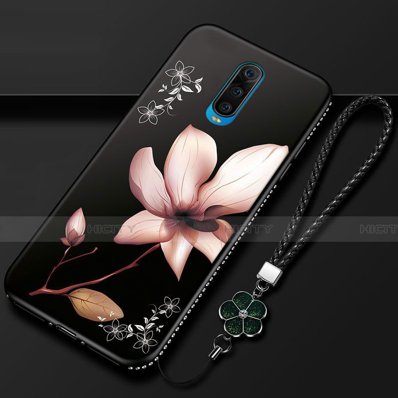 Handyhülle Silikon Hülle Gummi Schutzhülle Blumen für Oppo R17 Pro