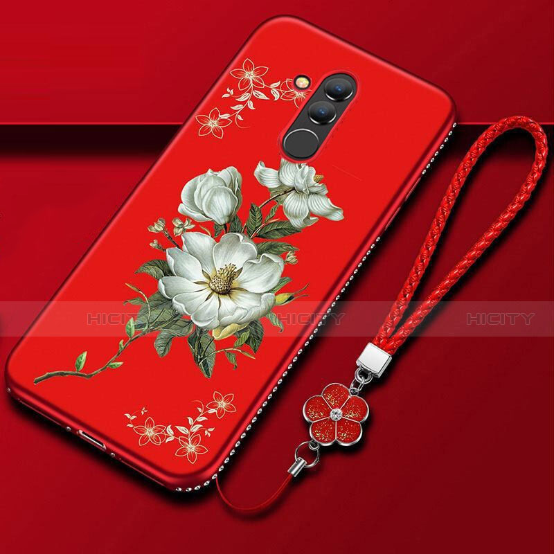 Handyhülle Silikon Hülle Gummi Schutzhülle Blumen H02 für Huawei Mate 20 Lite Plusfarbig