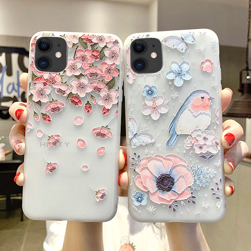 Handyhülle Silikon Hülle Gummi Schutzhülle Blumen H03 für Apple iPhone 11 groß