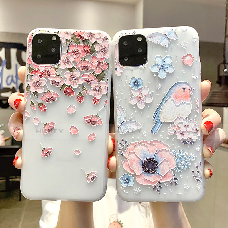 Handyhülle Silikon Hülle Gummi Schutzhülle Blumen H03 für Apple iPhone 11 Pro groß