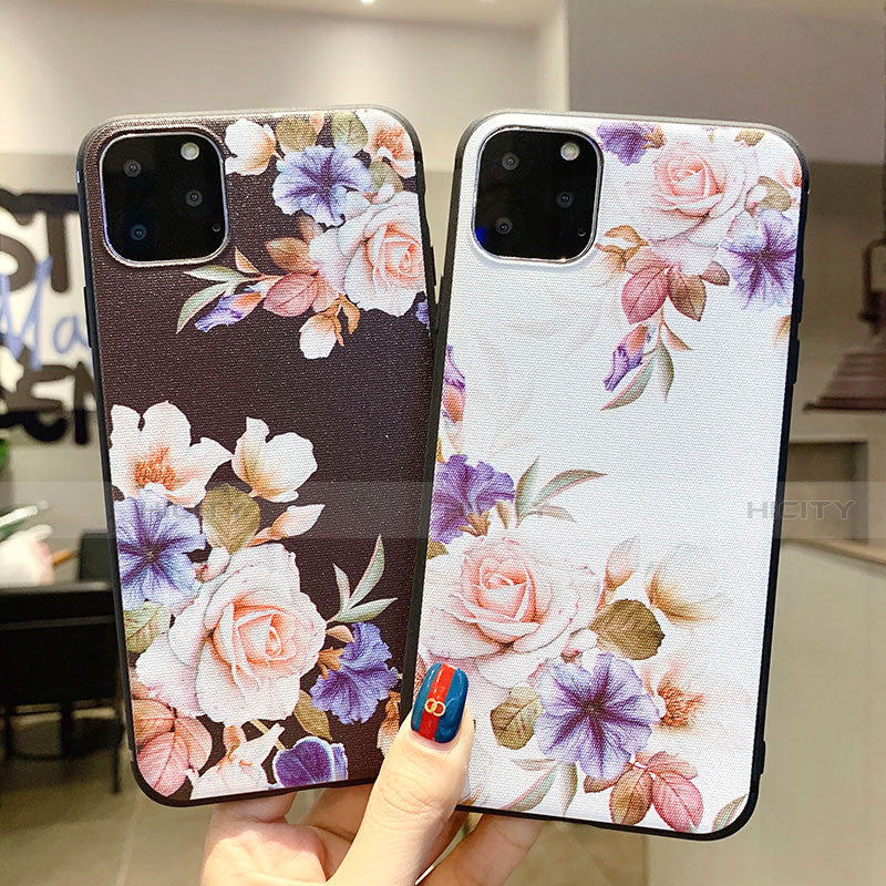 Handyhülle Silikon Hülle Gummi Schutzhülle Blumen H04 für Apple iPhone 11 Pro