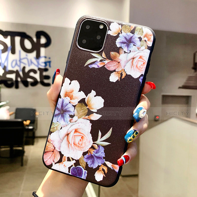 Handyhülle Silikon Hülle Gummi Schutzhülle Blumen H04 für Apple iPhone 11 Pro