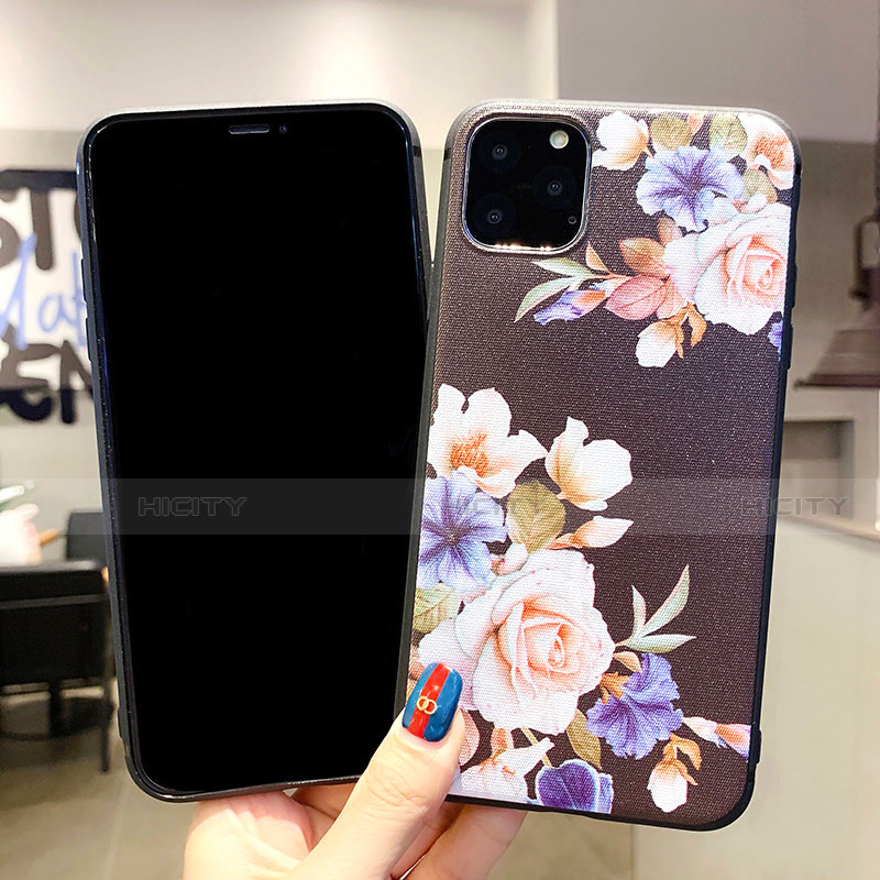 Handyhülle Silikon Hülle Gummi Schutzhülle Blumen H04 für Apple iPhone 11 Pro