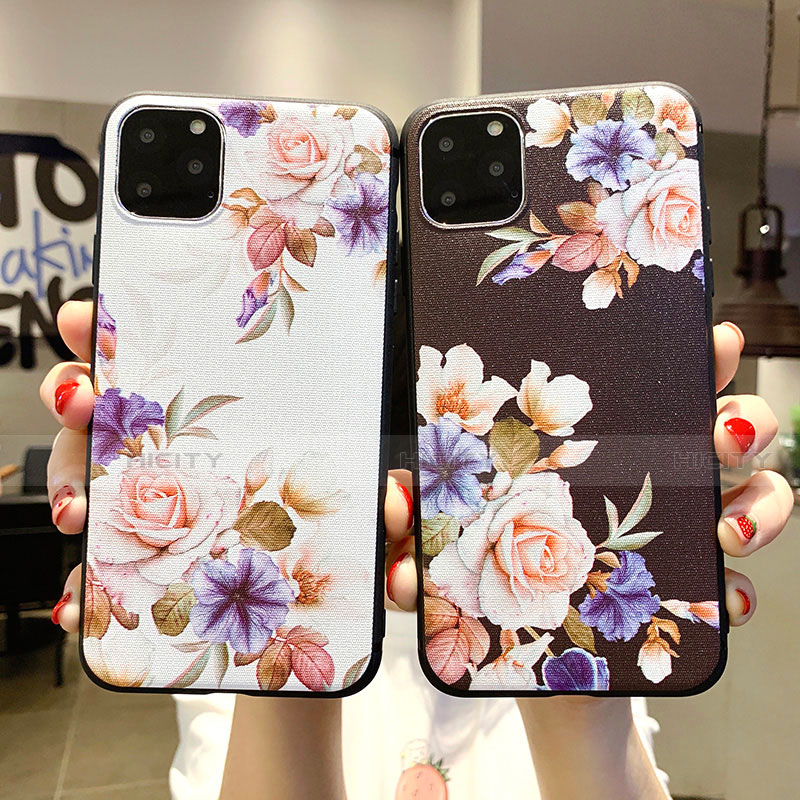 Handyhülle Silikon Hülle Gummi Schutzhülle Blumen H04 für Apple iPhone 11 Pro