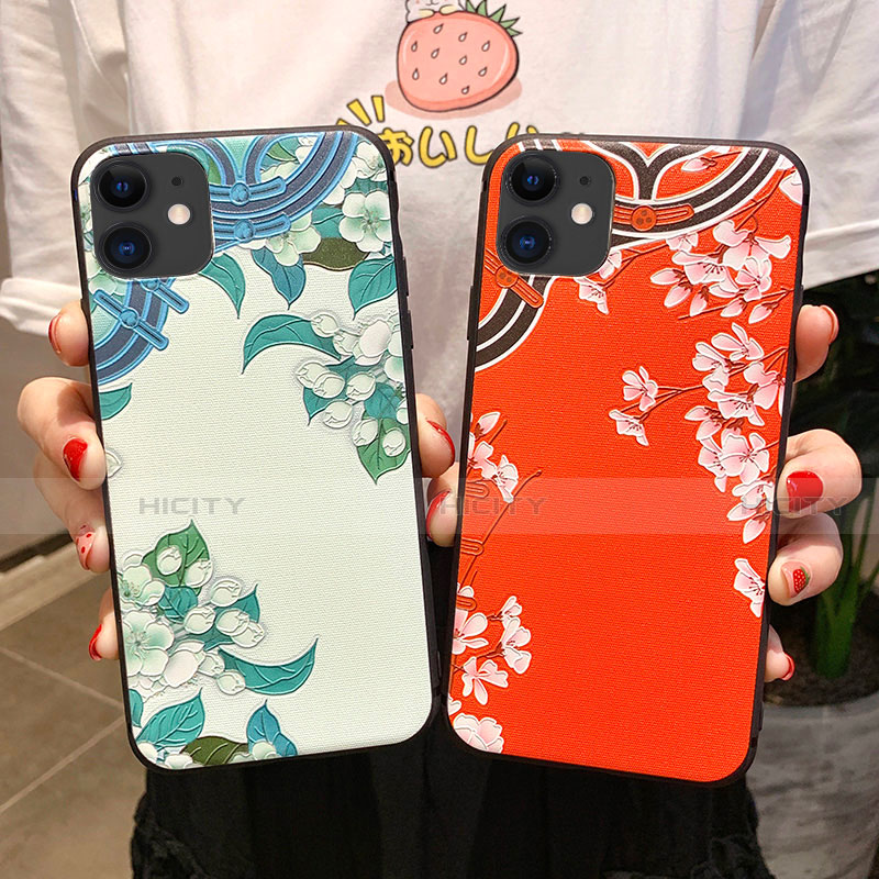 Handyhülle Silikon Hülle Gummi Schutzhülle Blumen H05 für Apple iPhone 11