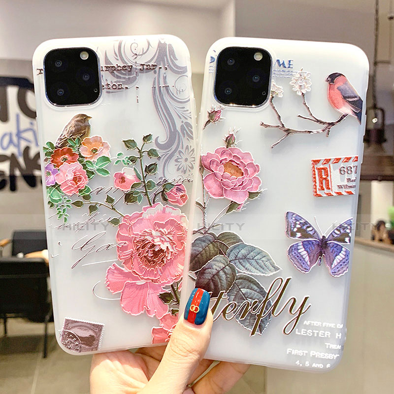 Handyhülle Silikon Hülle Gummi Schutzhülle Blumen H06 für Apple iPhone 11 Pro