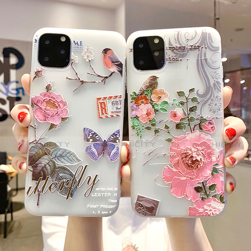 Handyhülle Silikon Hülle Gummi Schutzhülle Blumen H06 für Apple iPhone 11 Pro