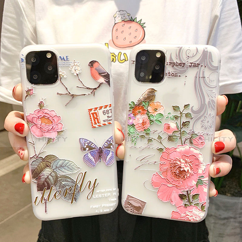 Handyhülle Silikon Hülle Gummi Schutzhülle Blumen H06 für Apple iPhone 11 Pro