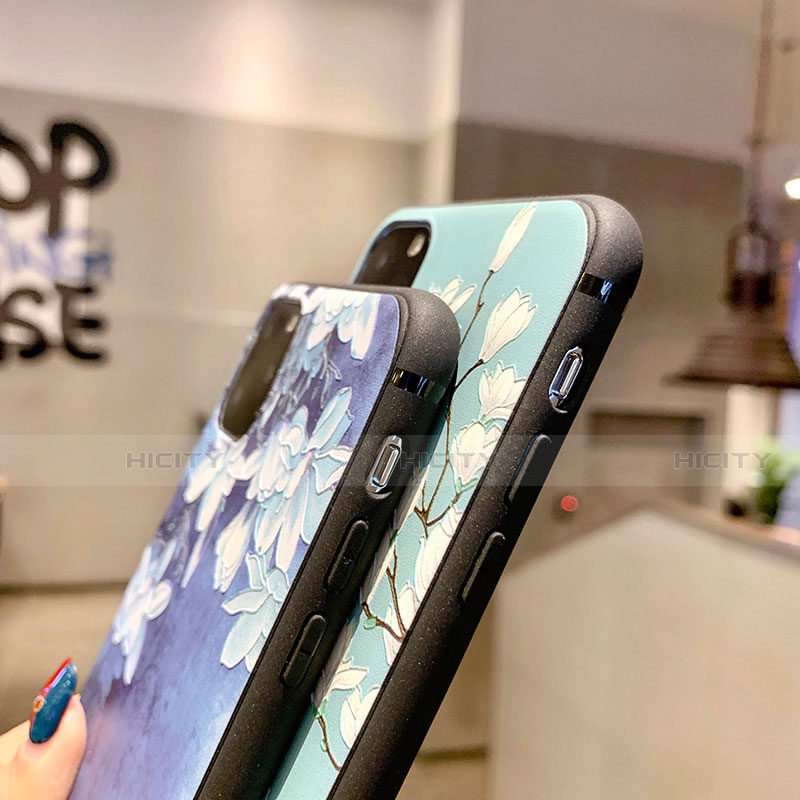 Handyhülle Silikon Hülle Gummi Schutzhülle Blumen H07 für Apple iPhone 11 groß