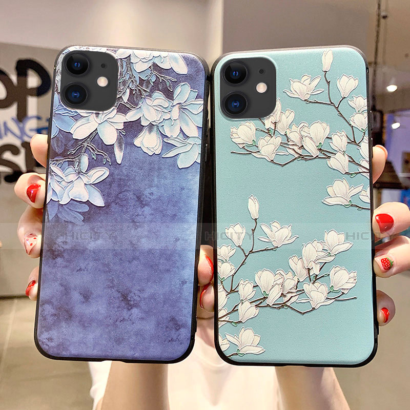 Handyhülle Silikon Hülle Gummi Schutzhülle Blumen H07 für Apple iPhone 11 groß