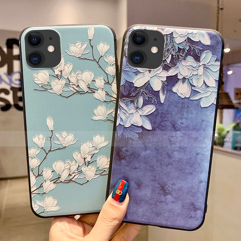 Handyhülle Silikon Hülle Gummi Schutzhülle Blumen H07 für Apple iPhone 11 groß