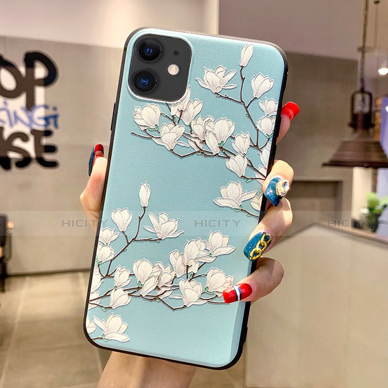 Handyhülle Silikon Hülle Gummi Schutzhülle Blumen H07 für Apple iPhone 11 groß