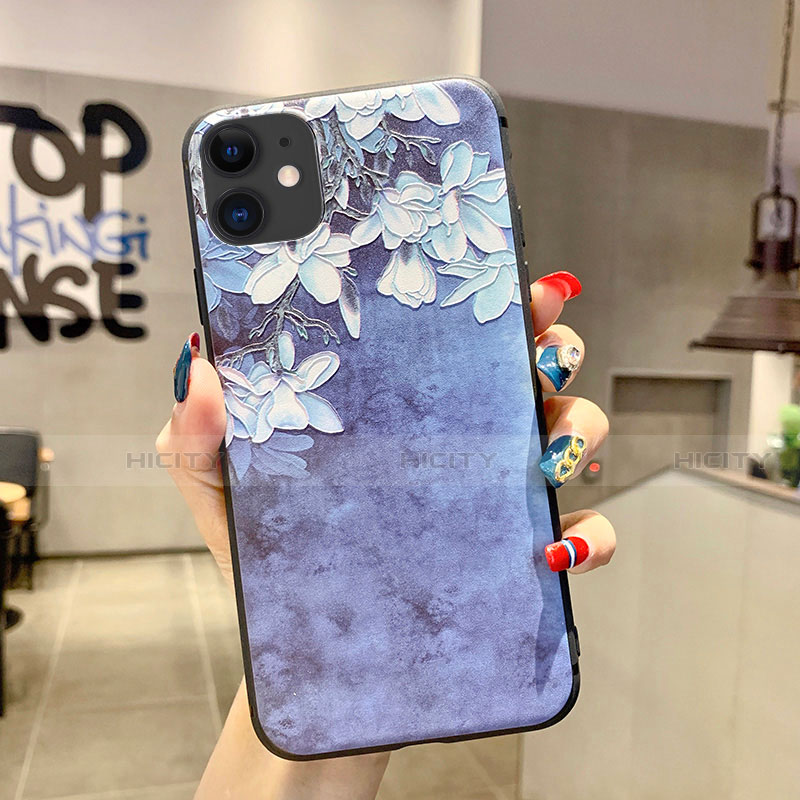 Handyhülle Silikon Hülle Gummi Schutzhülle Blumen H07 für Apple iPhone 11 groß