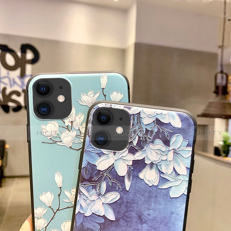 Handyhülle Silikon Hülle Gummi Schutzhülle Blumen H07 für Apple iPhone 11 groß