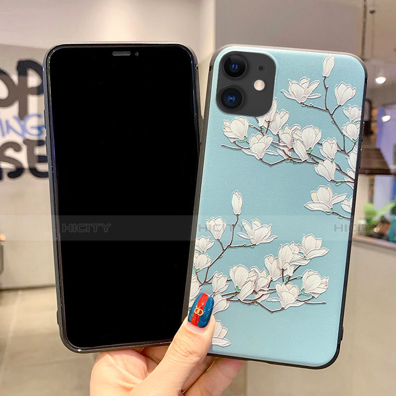 Handyhülle Silikon Hülle Gummi Schutzhülle Blumen H07 für Apple iPhone 11 groß