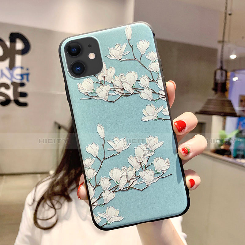 Handyhülle Silikon Hülle Gummi Schutzhülle Blumen H07 für Apple iPhone 11 groß