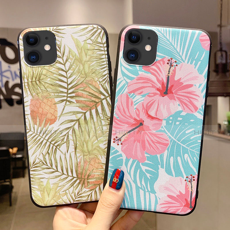 Handyhülle Silikon Hülle Gummi Schutzhülle Blumen H09 für Apple iPhone 11 groß