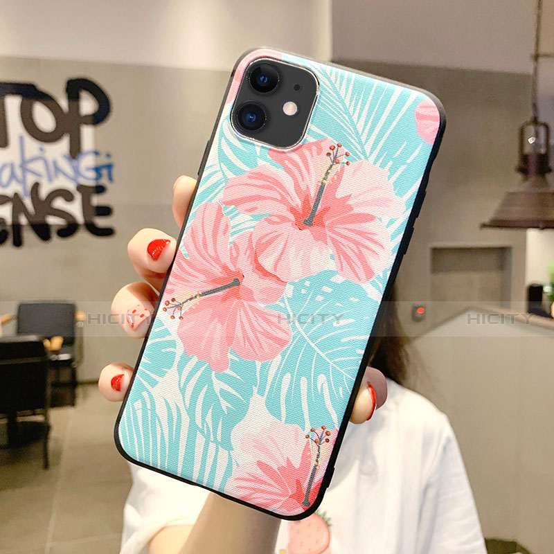 Handyhülle Silikon Hülle Gummi Schutzhülle Blumen H09 für Apple iPhone 11 groß