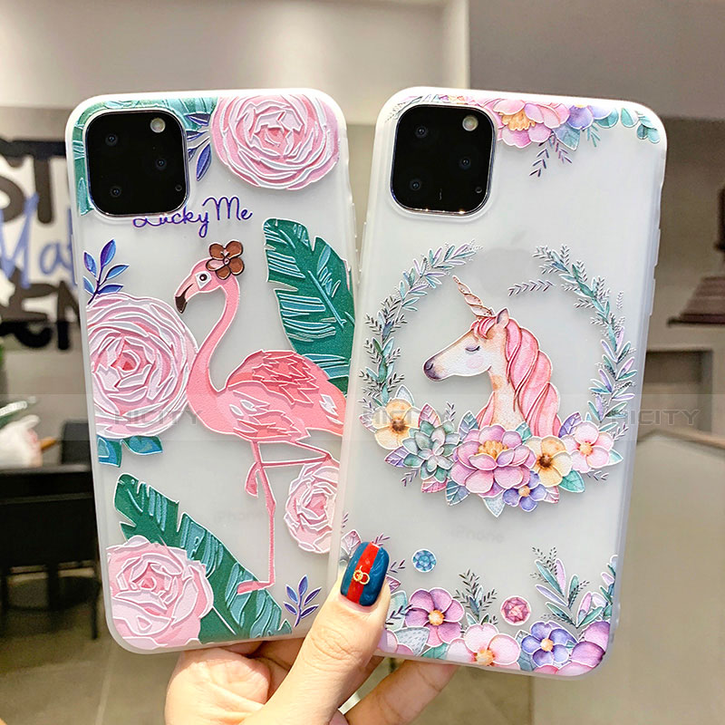 Handyhülle Silikon Hülle Gummi Schutzhülle Blumen H10 für Apple iPhone 11 groß