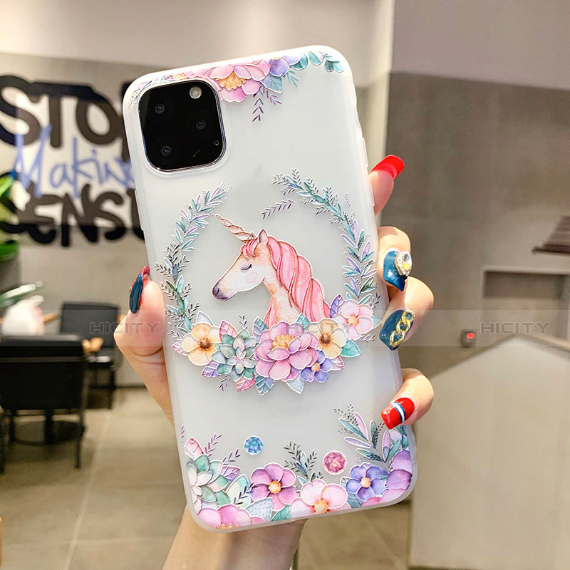 Handyhülle Silikon Hülle Gummi Schutzhülle Blumen H10 für Apple iPhone 11 groß