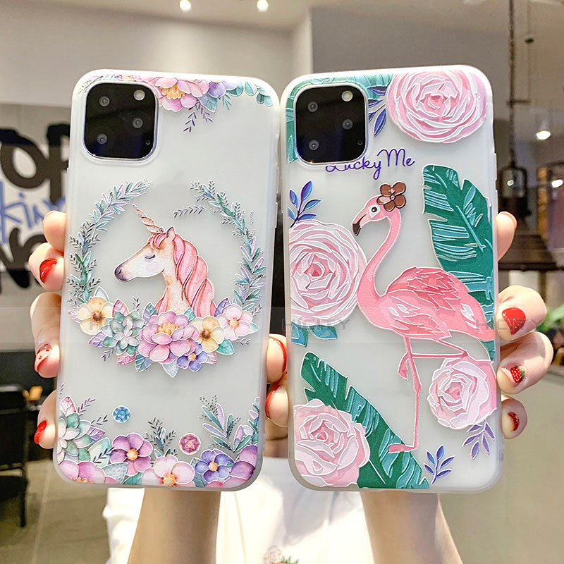 Handyhülle Silikon Hülle Gummi Schutzhülle Blumen H10 für Apple iPhone 11 groß