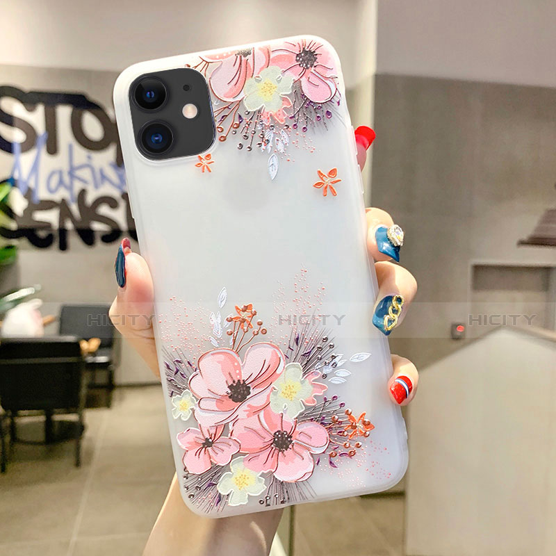 Handyhülle Silikon Hülle Gummi Schutzhülle Blumen H11 für Apple iPhone 11 groß