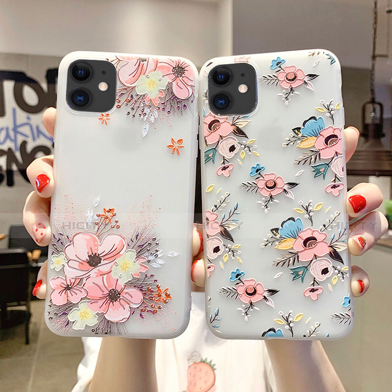 Handyhülle Silikon Hülle Gummi Schutzhülle Blumen H11 für Apple iPhone 11 groß